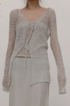 SWAYING/KNIT Washi Feather Cardigan SW22SST49 Grey PS46